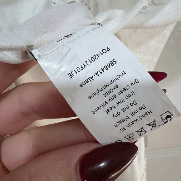 House of CB White Long Sleeve Alana Scoop‎ Stretch Knit Bodycon Mini Dress XS/S - Picture 11 of 11